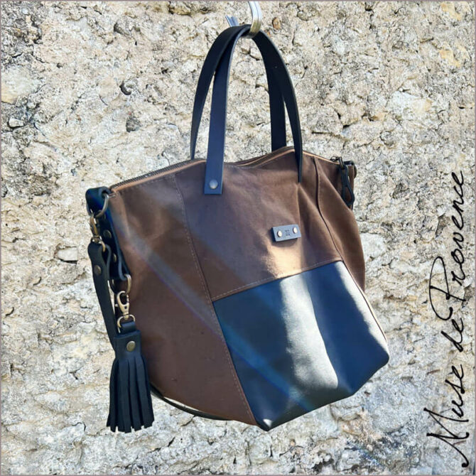 Sac Cabas Bandouli Re Zip Caf Sac Cabas Made In France