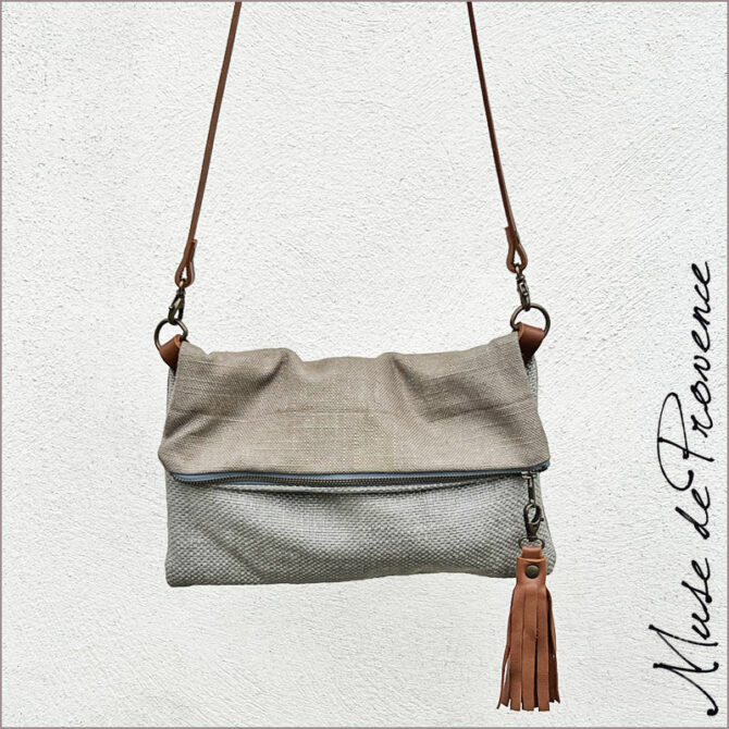 Sac bandoulière zippé- Sac bandoulière chic- Sac bandoulière made in France- Sac bandoulière souple Sac porté épaule chic- Sac bandoulière minimaliste