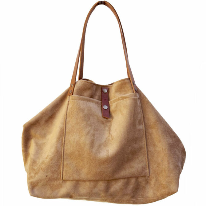 Sac xl super léger façon daim beige