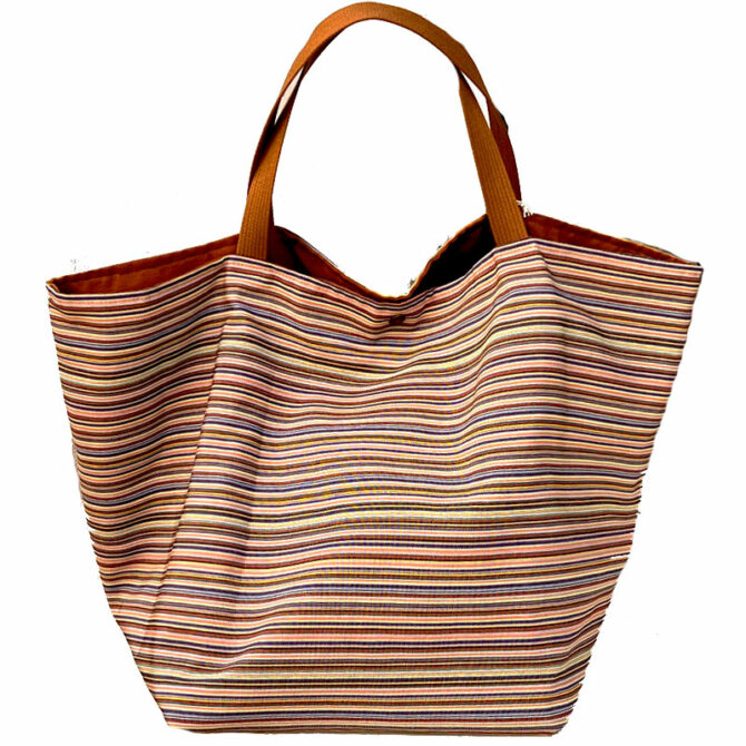 Sac de plage chic - sac de plage réversible- cabas plage en toile- Sac de plage made in France