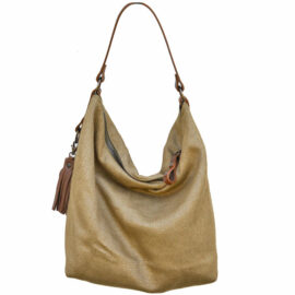 Sac à main façon sac seau en lin beige