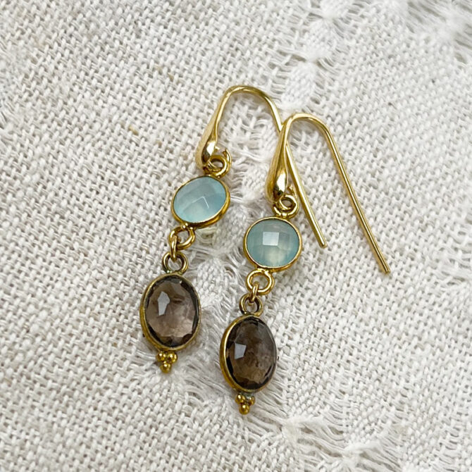 Boucles d'oreilles de créatrice doré à l'or