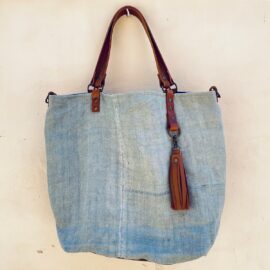 hemp tote bag, bohemian chic tote bag, custom bag