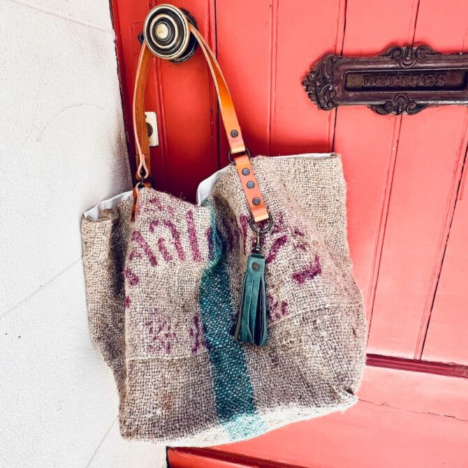 Recycled jute tote bag PRINT
