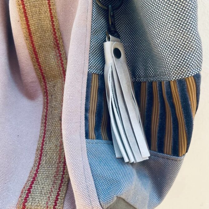 Sac cabas réversible Bleu Rose – Image 2