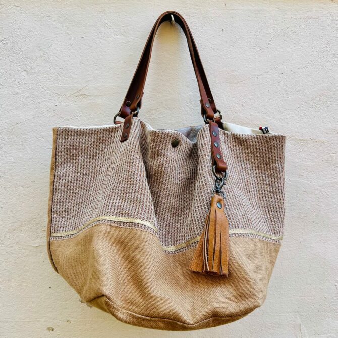Capucine linen tote bag