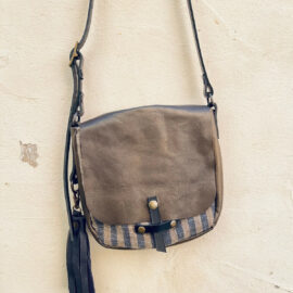 Petit sac besace bi-matière Duo