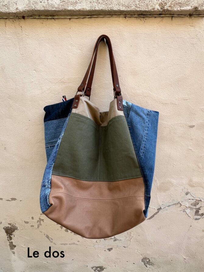 Brooklyn XXL leather denim bag – Image 3
