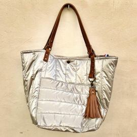 Sac cabas argenté Luna