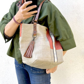 Sac cabas réversible lin Honorine