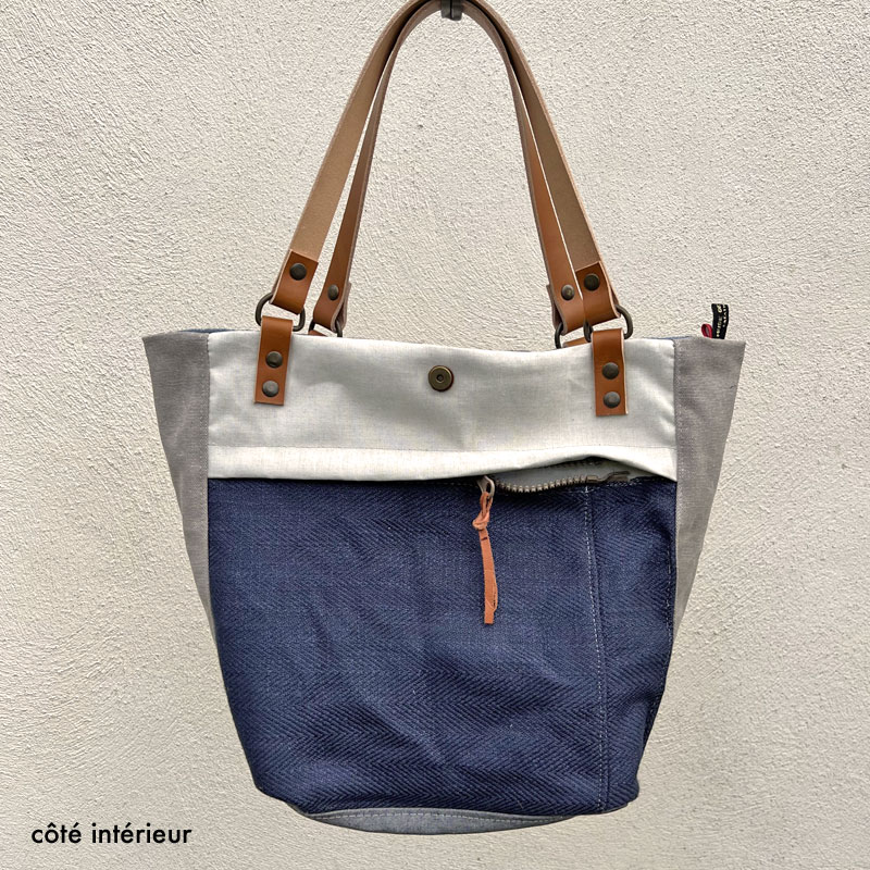 Sac cabas chanvre bleu Ernestine – Image 4