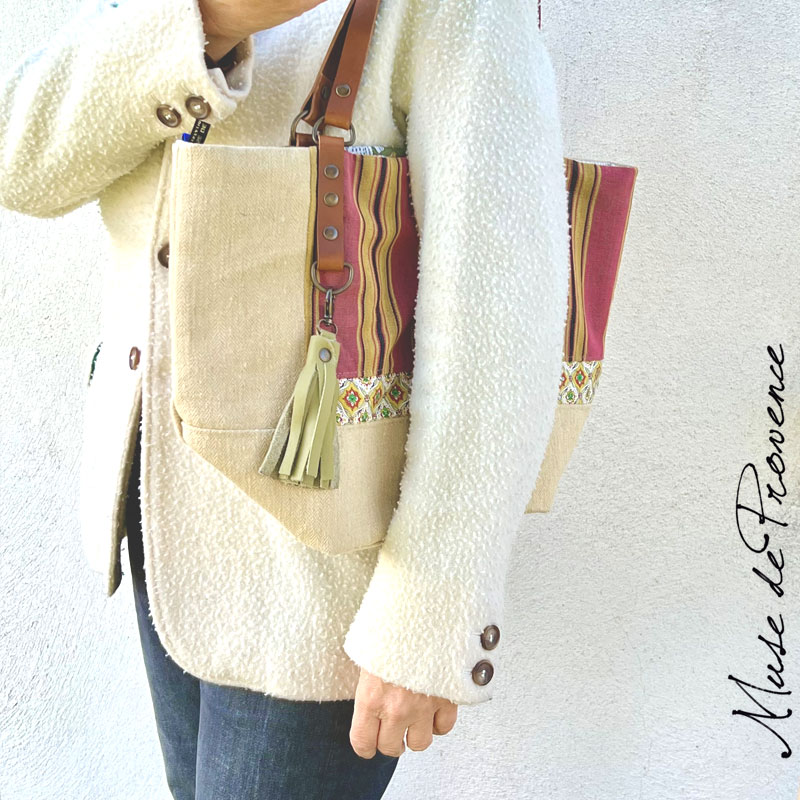 Sac cabas unique en chanvre Lio – Image 2