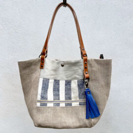 Sac cabas en lin Ruth made in France