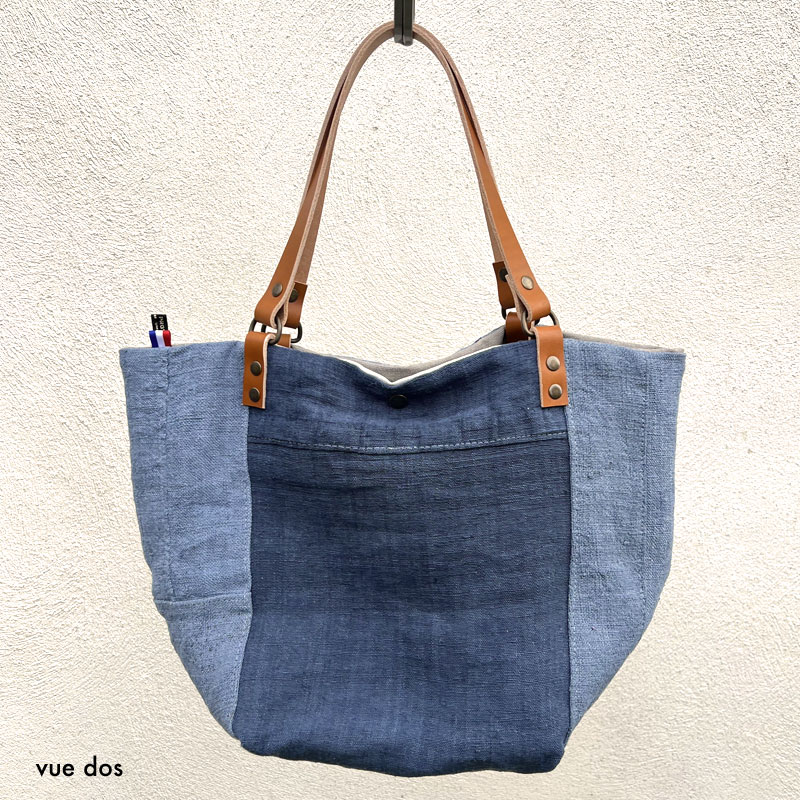 Sac cabas chanvre bleu Ernestine – Image 3