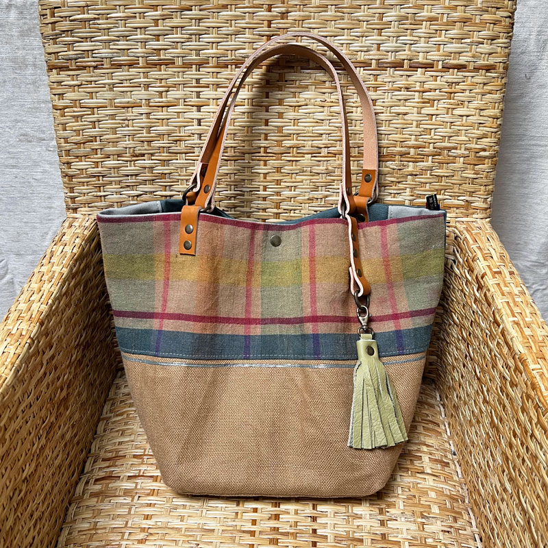 Sac cabas lin Léontine made in France – Image 2