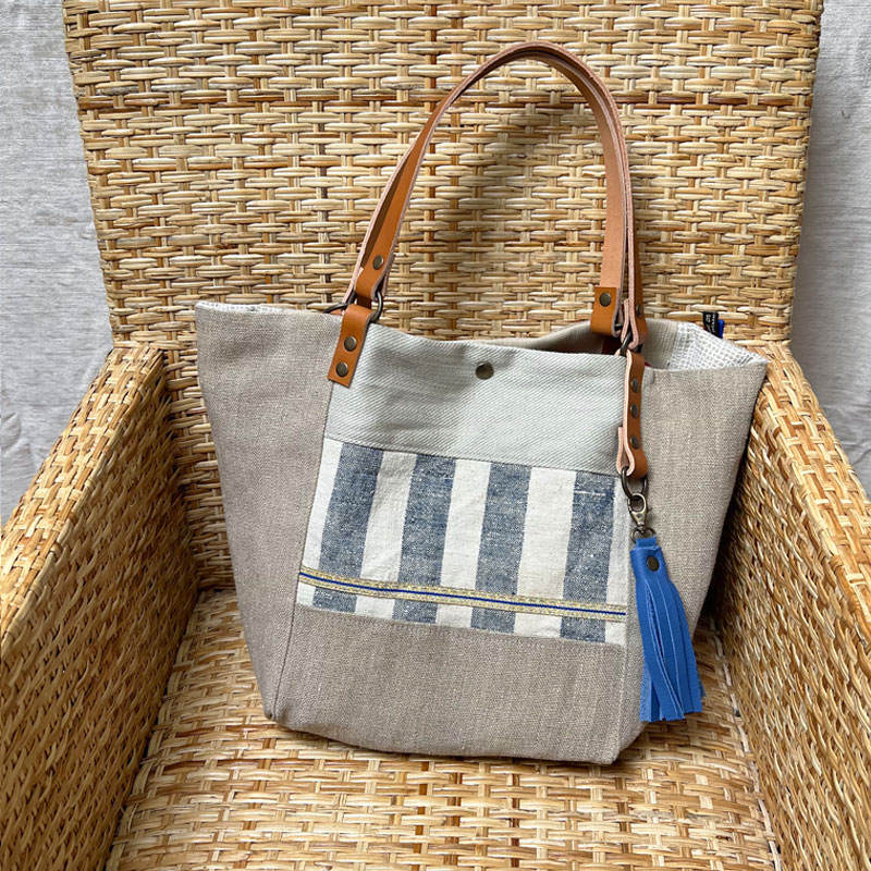 Sac cabas en lin Ruth made in France – Image 2