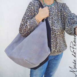 Sac de plage xxl chanvre Gris