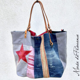 Sac  cabas en jean Stella Red